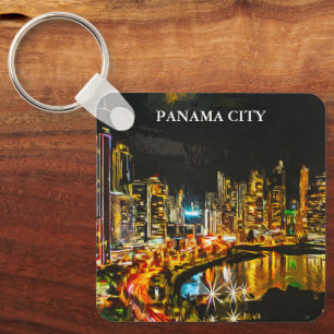 Llavero Ciudad De Panamá Por Pintura Nocturna De Nocturna