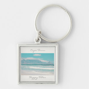 Llavero Ciudad del Cabo Mesa Mountain Happy Vibes Keychain