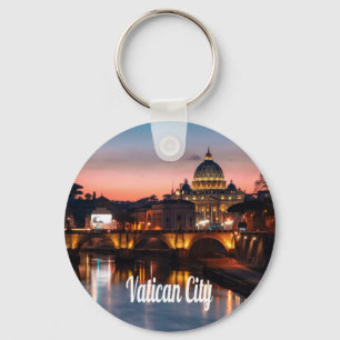 Llavero Ciudad del Vaticano De Noche Iglesia Católica Roma