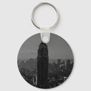 Llavero Ciudad Nueva York Blanca y Negra
