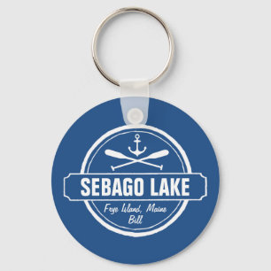 Llavero Ciudad personalizada y nombre del Lago Sebago Main