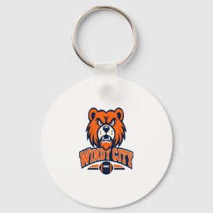 Llavero Ciudad Ventosa Fútbol Oso Mascota Hincha Enfadado