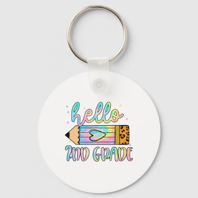 Llavero Ck To School Hello 2º Grado Leopard Tie Dye Penci (Anverso)