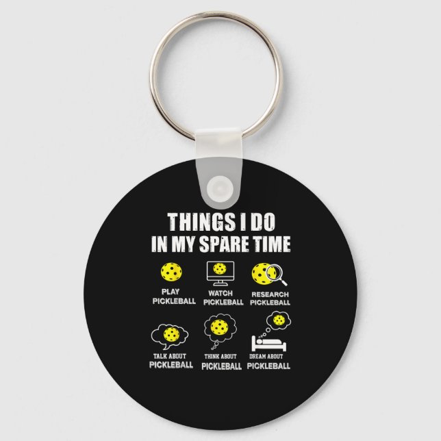Llavero Ckleball Things I Do In My Spare Time, Funny Ckleb (Anverso)