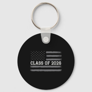 Llavero Cl De 2026 Graduación Bandera Americana Deteriorad