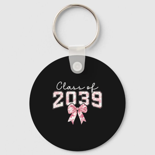 Llavero Cl Of 20&#  Grad Preppy Coquette Bow Girly Girl K (Anverso)
