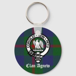 Llavero Clan Agnew Tartan Escudo