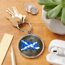 Llavero Clan Anderson Tartan Knot & Flag