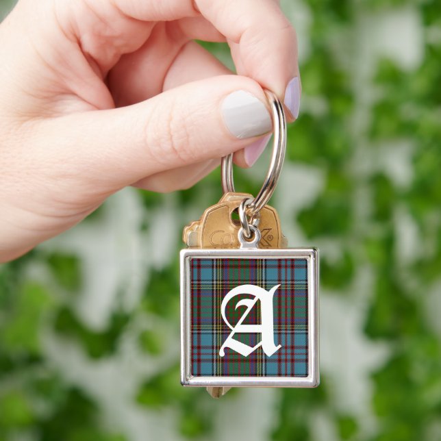 Llavero Clan Anderson Tartan Plaid Monogram Keychain (Mano)