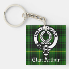 Llavero Clan Arthur Escudo Badge & Tartán
