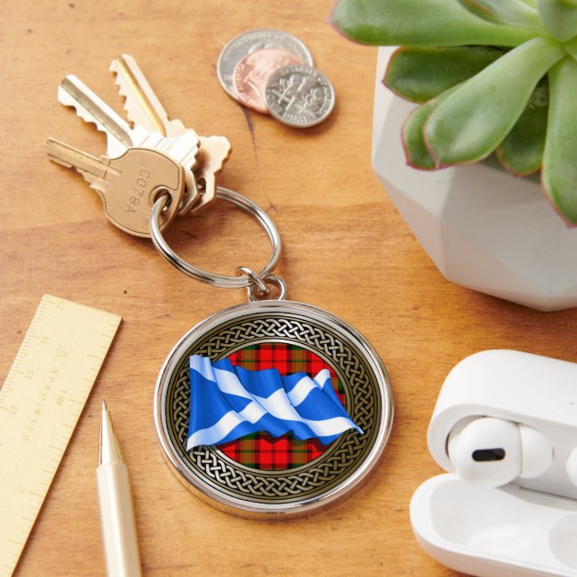 Llavero Clan Baird Tartan Knot & Flag (Escritorio )