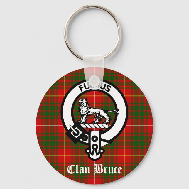 Llavero Clan Bruce Escudo Tartan (Anverso)