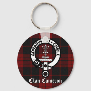 Llavero Clan Cameron Escudo y Tartán