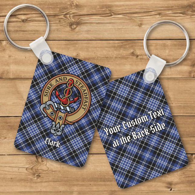 Llavero Clan Clark Escudo sobre Tartan Keychain (Subido por el creador)
