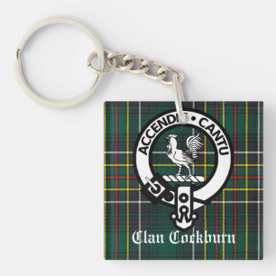Llavero Clan Cockburn Escudo Badge y Tartán