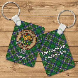Llavero Clan Cockburn Escudo sobre Tartán