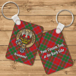 Llavero Clan Drummond Escudo sobre Tartán