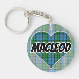 Llavero Clan Flash escocés MacLeod de Harris Tartan Heart