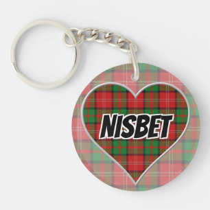 Llavero Clan Flash Escocés Nisbet Tartan Heart