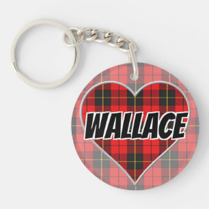 Llavero Clan Flash Escocés Wallace Tartan Heart