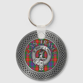 Llavero Clan Fraser Escudo y Tartan Knot Keychain