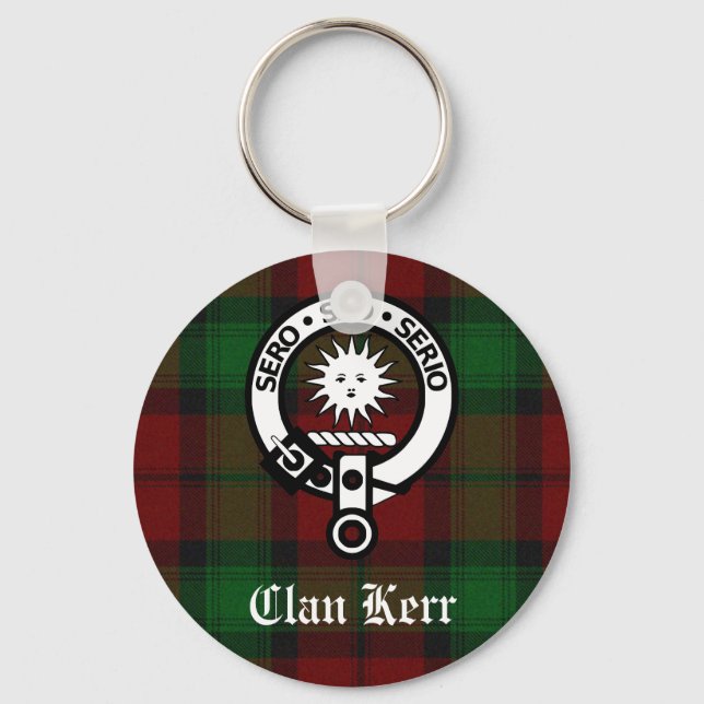 Llavero Clan Kerr Escudo Badge Tartan (Anverso)