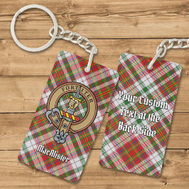 Llavero Clan MacAlister Escudo por Vestir Tartan Keychain