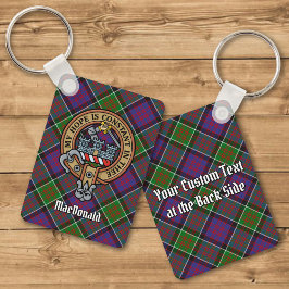 Llavero Clan MacDonald de Clanranald Escudo sobre Tartán