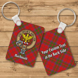 Llavero Clan MacDonald de Keppoch Escudo sobre Tartán