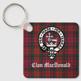 Llavero Clan MacDonald Escudo y Tartán moderno
