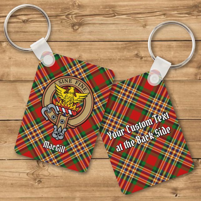 Llavero Clan MacGill Escudo sobre Tartan Keychain (Subido por el creador)