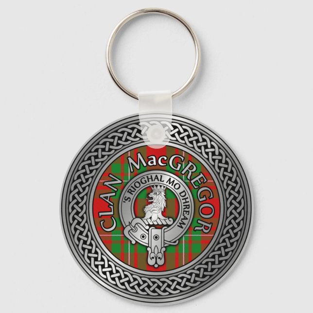 Llavero Clan MacGregor Escudo & Tartan Knot (Anverso)