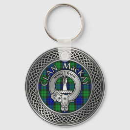 Llavero Clan MacKay Escudo y Tartan Knot Keychain