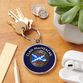 Llavero Clan MacNeacail Tartan Knot & Flag