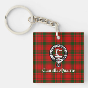 Llavero Clan MacQuarrie Tartan y Escudo