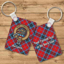 Llavero Clan MacTavish Escudo sobre Tartan Keychain