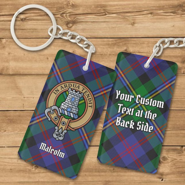 Llavero Clan Malcolm Crest over Tartan (Subido por el creador)