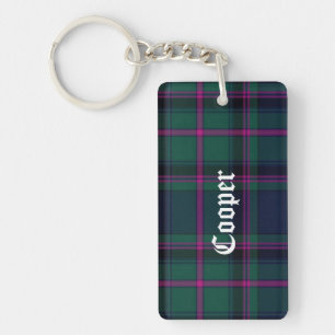 Llavero Clan personalizado Cooper Tartan Plaid Key Chain