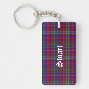 Llavero Clan personalizado Stuart Tartan Plaid Key Chain