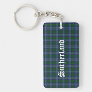 Llavero Clan personalizado Sutherland Tartán Cadena de lla