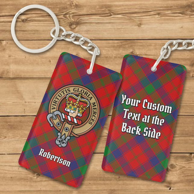 Llavero Clan Robertson Escudo sobre Tartán (Subido por el creador)
