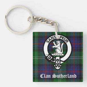 Llavero Clan Sutherland Escudo Badge & Tartán