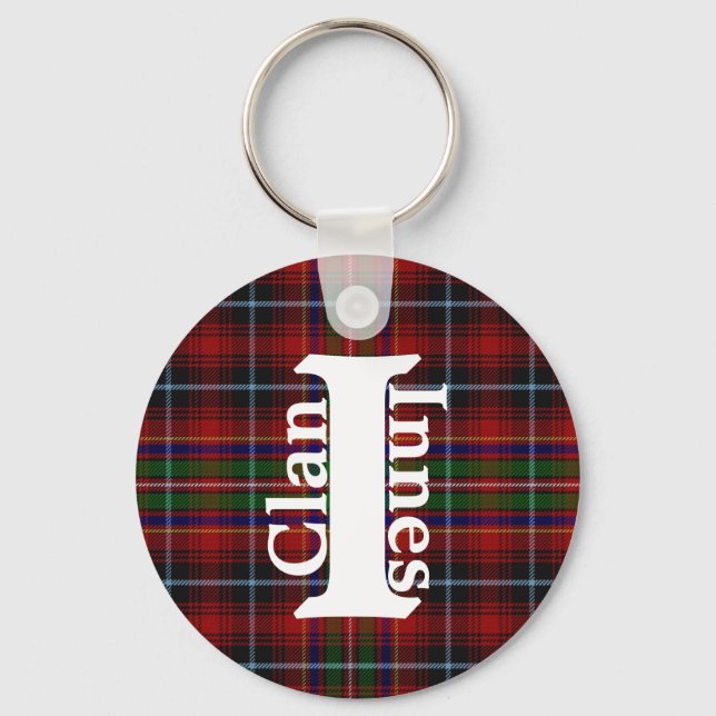 Llavero Clan Tradicional Innes Tartan Plaid (Anverso)
