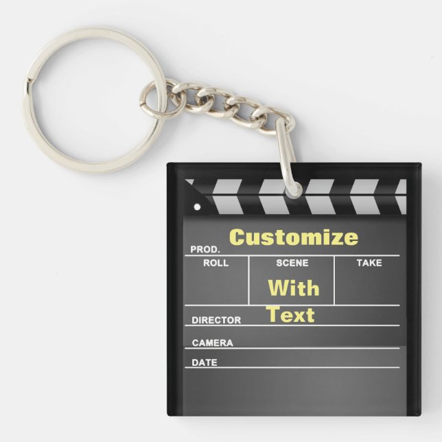 Llavero Clapperboard (doble cara) Keychain acrílico (Frente)