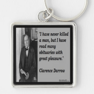 Llavero Clarence Darrow & Cita de Obituario