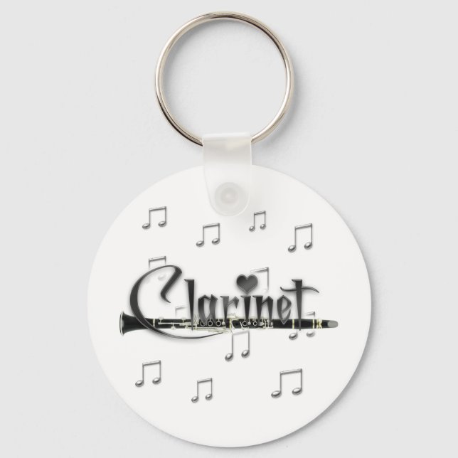 Llavero Clarinet I Love Clarinet (Anverso)