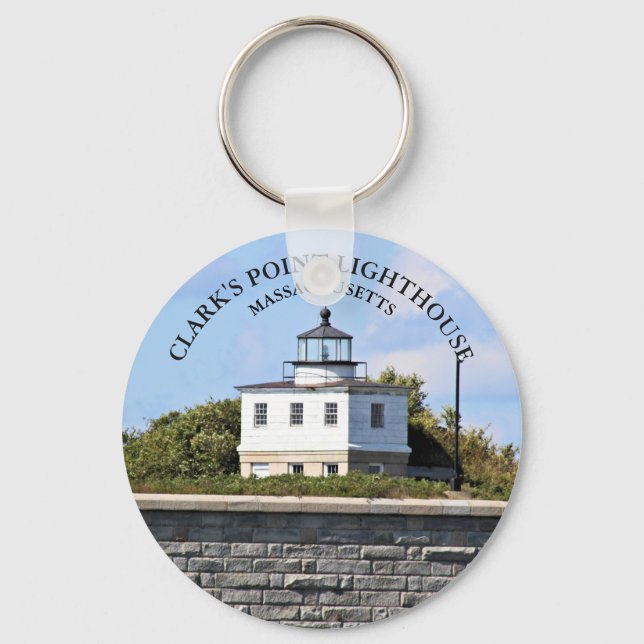 Llavero Clarks Point Lighthouse Massachusetts Keyring (Anverso)