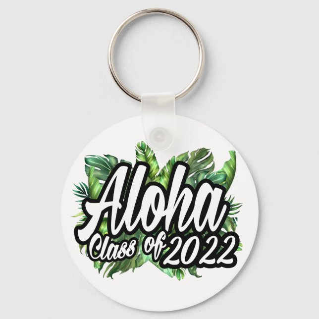 Llavero Clase Aloha Tropical del Favor Luau Hawaiano 2022 (Anverso)