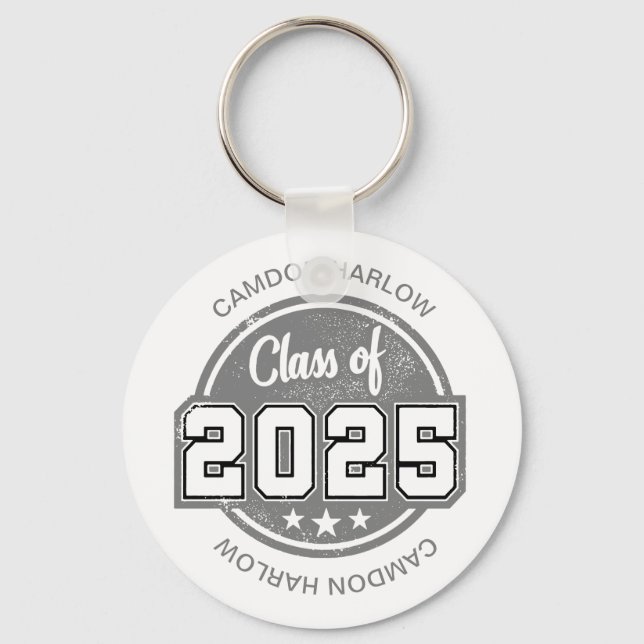 Llavero Clase de 2025 Nombre de graduado de época (Anverso)
