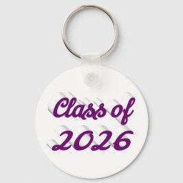 Llavero Clase de 2026 graduación en letra morada